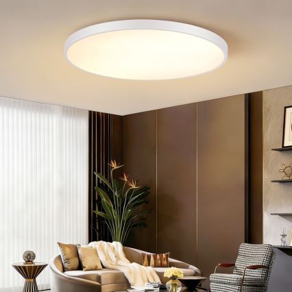 Immax NEO 07316L - Plafoniera dimmerabile a LED SEMPLICI LED/128W/230V Ø 100 cm Wi-Fi Tuya bianco + telecomando