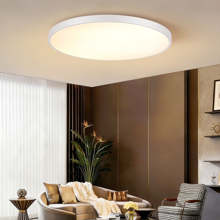 Immax NEO 07316L - Plafoniera dimmerabile a LED SEMPLICI LED/128W/230V Ø 100 cm Wi-Fi Tuya bianco + telecomando