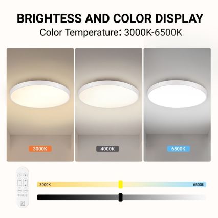 Immax NEO 07316L - Plafoniera dimmerabile a LED SEMPLICI LED/128W/230V Ø 100 cm Wi-Fi Tuya bianco + telecomando