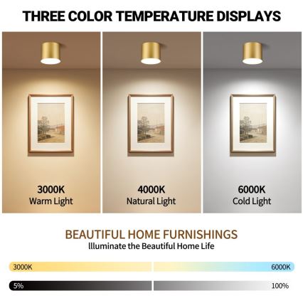 Immax NEO 07317L - Plafoniera LED dimmerabile RONDATE LED/18W/230V Ø 11,5 cm Wi-Fi Tuya oro