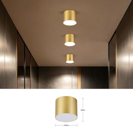 Immax NEO 07317L - Plafoniera LED dimmerabile RONDATE LED/18W/230V Ø 11,5 cm Wi-Fi Tuya oro