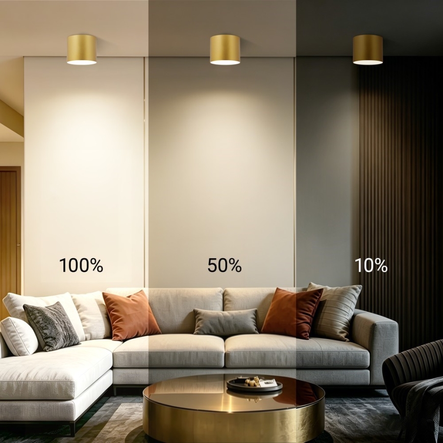Immax NEO 07318L - Plafoniera dimmerabile a LED RONDATE LED/32W/230V Ø 16,5 cm Wi-Fi Tuya dorata