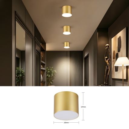 Immax NEO 07318L - Plafoniera dimmerabile a LED RONDATE LED/32W/230V Ø 16,5 cm Wi-Fi Tuya dorata