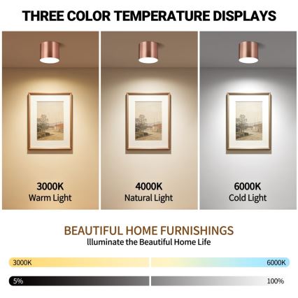 Immax NEO 07319L - Plafoniera LED dimmerabile RONDATE LED/18W/230V diam. 11,5 cm Wi-Fi Tuya oro rosa