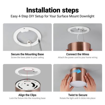 Immax NEO 07319L - Plafoniera LED dimmerabile RONDATE LED/18W/230V diam. 11,5 cm Wi-Fi Tuya oro rosa