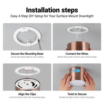Immax NEO 07319L - Plafoniera LED dimmerabile RONDATE LED/18W/230V Ø 11,5 cm Wi-Fi Tuya oro rosa