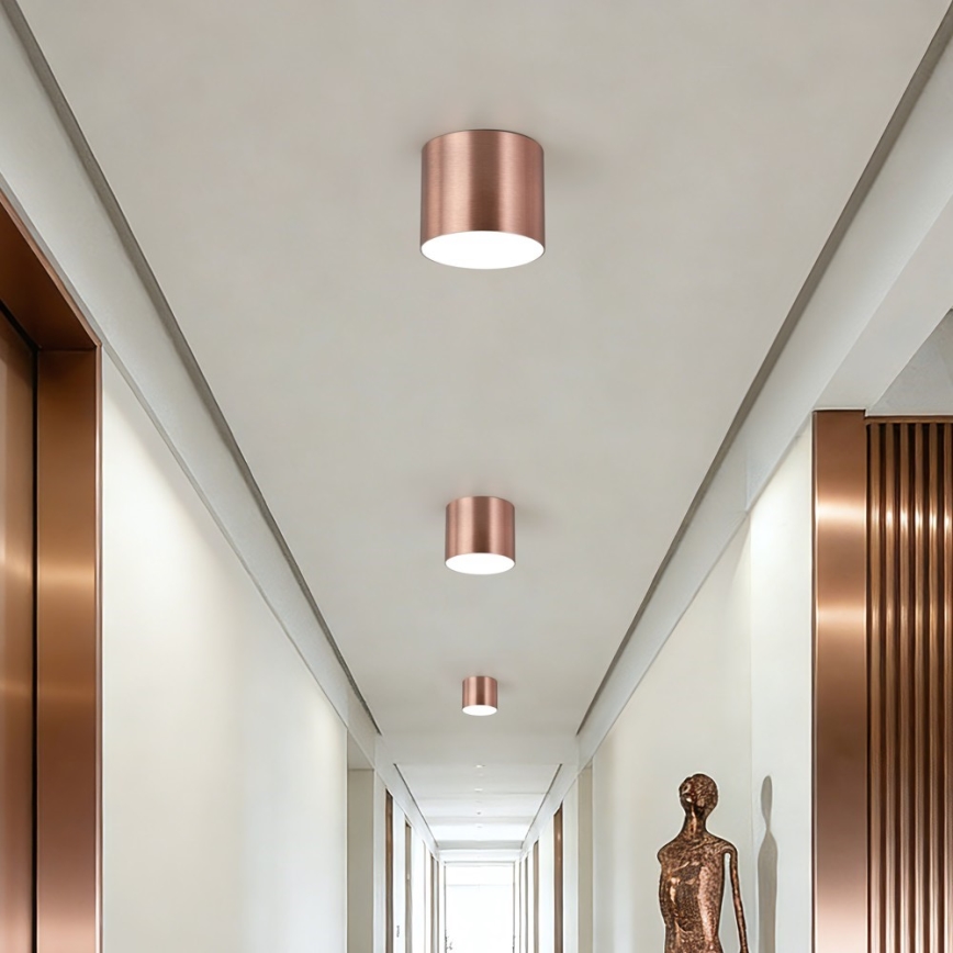Immax NEO 07319L - Plafoniera LED dimmerabile RONDATE LED/18W/230V Ø 11,5 cm Wi-Fi Tuya oro rosa