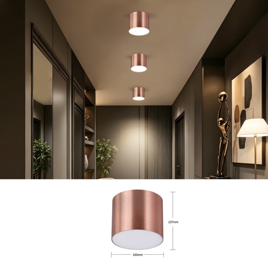 Immax NEO 07320L - Plafoniera dimmerabile RONDATE LED/32W/230V pr. 16,5 cm Wi-Fi Tuya oro rosa