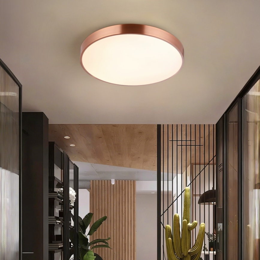 Immax NEO 07321L - Plafoniera dimmerabile a LED NEO LITE SEMPLICI LED/36W/230V Ø 40 cm Tuya oro rosa + telecomando