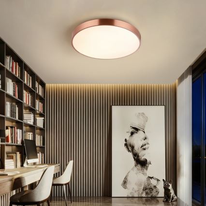 Immax NEO 07321L - Plafoniera dimmerabile a LED NEO LITE SEMPLICI LED/36W/230V Ø 40 cm Tuya oro rosa + telecomando