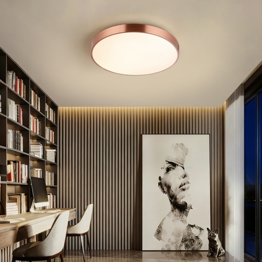Immax NEO 07321L - Plafoniera dimmerabile a LED NEO LITE SEMPLICI LED/36W/230V Ø 40 cm Tuya oro rosa + telecomando
