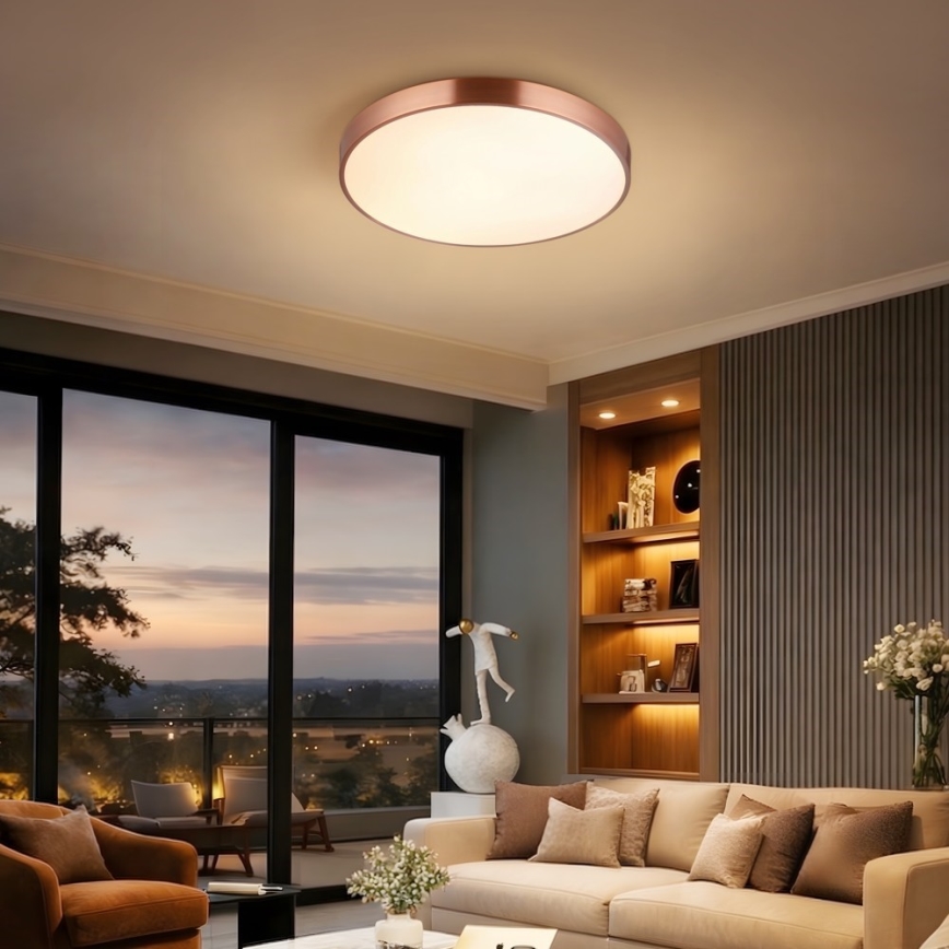 Immax NEO 07321L - Plafoniera dimmerabile a LED NEO LITE SEMPLICI LED/36W/230V Ø 40 cm Tuya oro rosa + telecomando