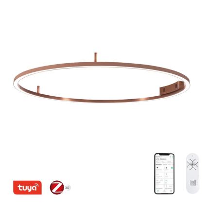 Immax NEO 07325-120C - Plafoniera dimmerabile a LED FINO LED/72W/230V 120 cm Tuya oro rosa + telecomando