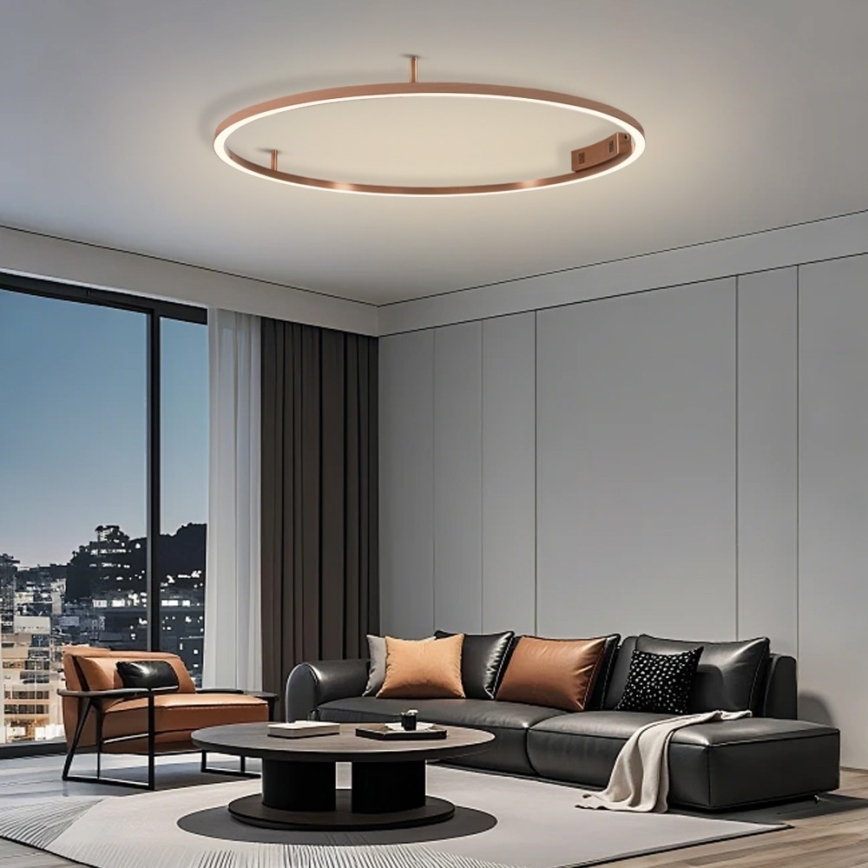 Immax NEO 07325-120C - Plafoniera dimmerabile a LED FINO LED/72W/230V 120 cm Tuya oro rosa + telecomando