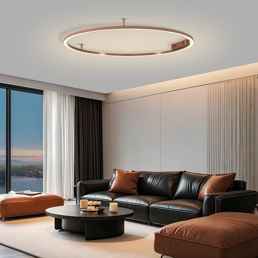 Immax NEO 07325-120C - Plafoniera dimmerabile a LED FINO LED/72W/230V 120 cm Tuya oro rosa + telecomando