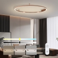 Immax NEO 07325-120C - Plafoniera LED dimmerabile FINO LED/72W/230V 120 cm Tuya oro rosa + telecomando