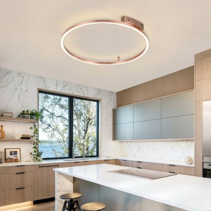 Immax NEO 07326-80C - Plafoniera LED dimmerabile FINO LED/55W/230V 80 cm Tuya oro rosa + telecomando