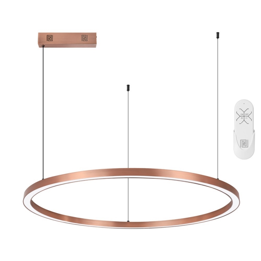 Immax NEO 07327L - Lampadario LED dimmerabile a cavo FINO LED/55W/230V 80 cm Tuya oro rosa + telecomando