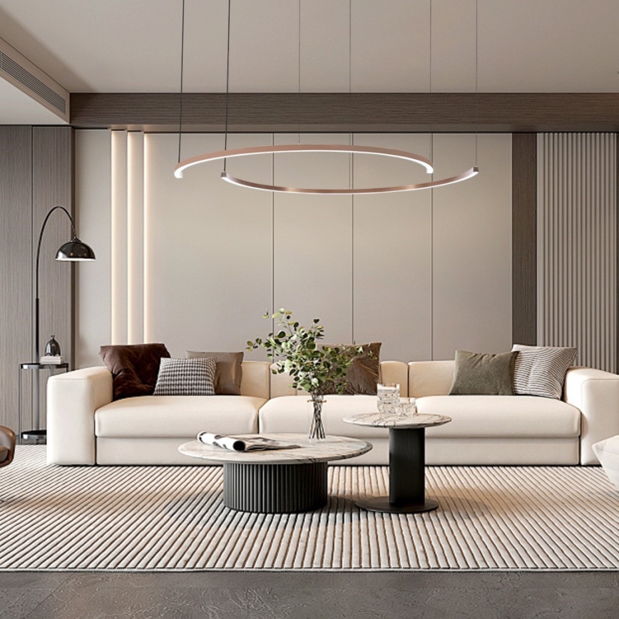 Immax NEO 07328L - Lampadario a sospensione dimmerabile FINO LED/72W/230V 120 cm Tuya oro rosa con telecomando