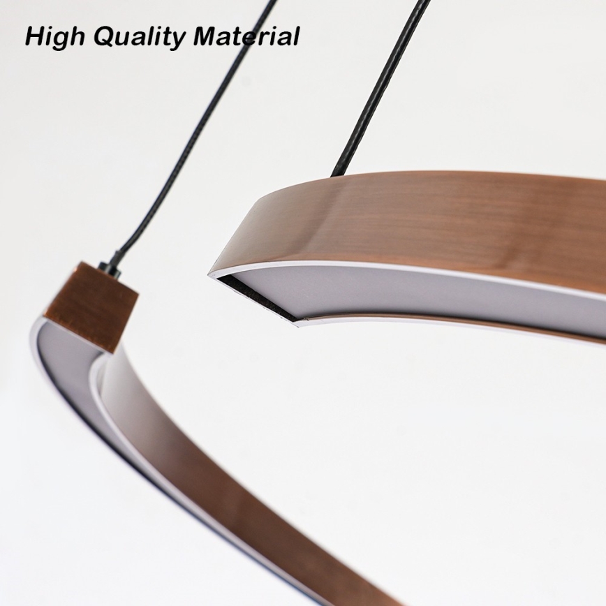 Immax NEO 07328L - Lampadario a sospensione dimmerabile FINO LED/72W/230V 120 cm Tuya oro rosa con telecomando