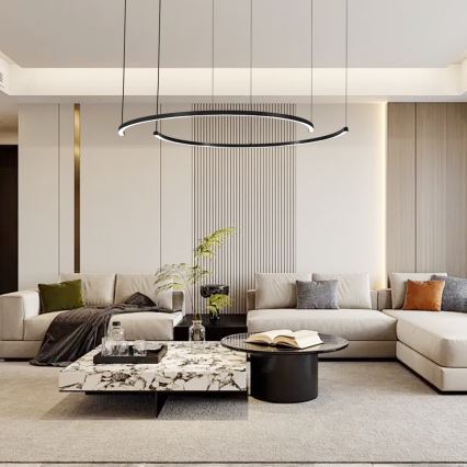 Immax NEO 07329L - Lampada a sospensione dimmerabile con cavo FINO LED/72W/230V 120 cm Tuya nero + telecomando