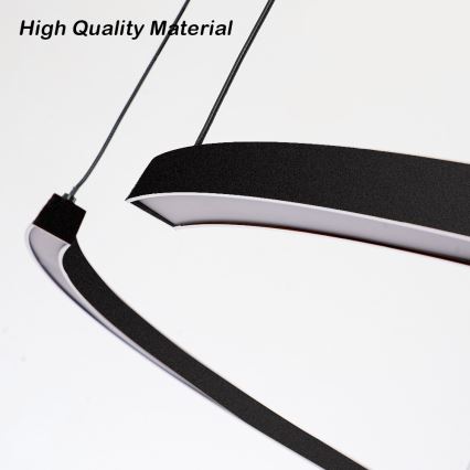 Immax NEO 07329L - Lampada a sospensione dimmerabile con cavo FINO LED/72W/230V 120 cm Tuya nero + telecomando