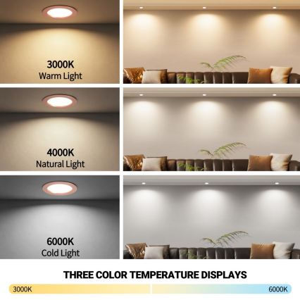 Immax NEO 07330L - DOWN downlight da incasso LED dimmerabile LED/12W/230V Wi-Fi Tuya Ø 12 cm, oro rosa