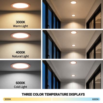 Immax NEO 07331L - DOWN Lampada da incasso a LED dimmerabile 36 W / 230 V Wi‑Fi Tuya Ø 23 cm oro rosa
