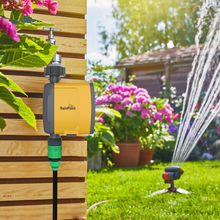 Immax NEO 07508L - Sistema di irrigazione NEO LITE Wi-Fi 4xAA IP54