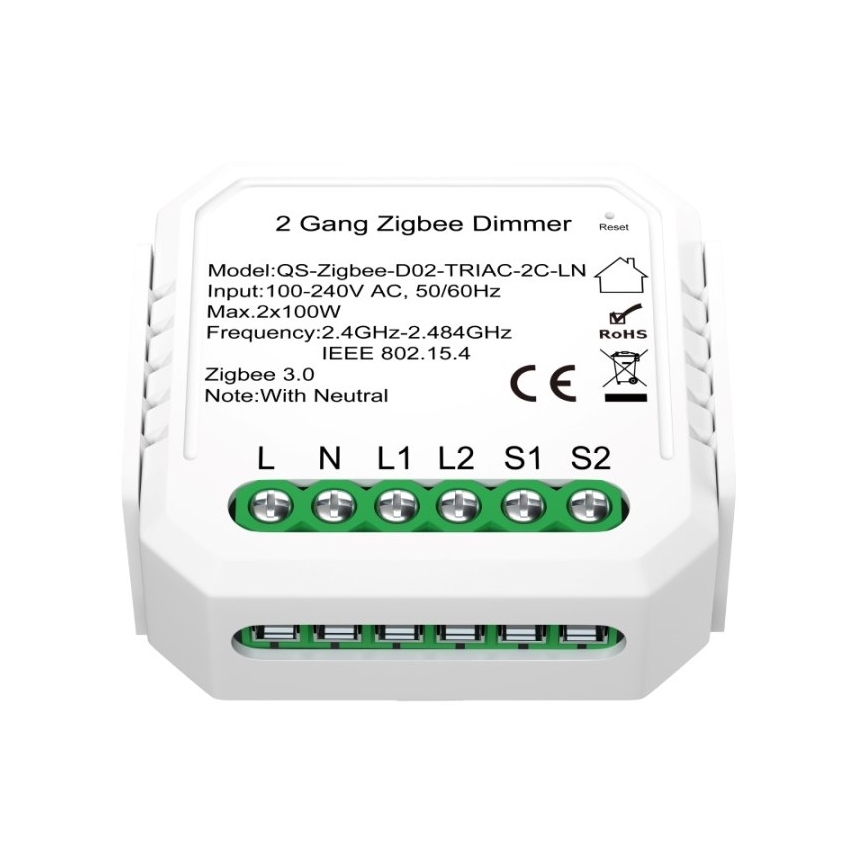 Immax NEO 07520L - Regolatore smart dimmerabile V5 2 bottoni Tuya