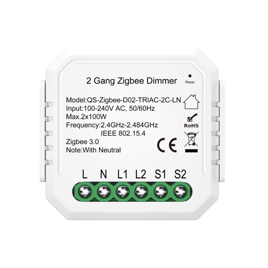 Immax NEO 07520L - Regolatore smart dimmerabile V5 2 bottoni Tuya