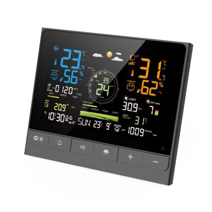 Immax NEO 07528L - Stazione meteorologica professionale 7 in 1 NEO LITE SMART 5V/2xAAA + 3xAA