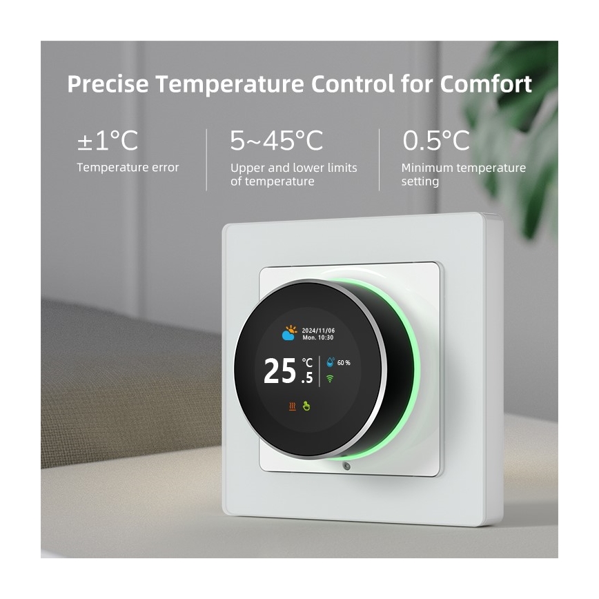 Immax NEO 07535L - Termostato SMART per riscaldamento elettrico a pavimento 230V/16A Wi-Fi Tuya
