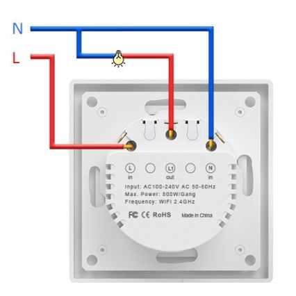Immax NEO 07538L - Interruttore SMART a 1 tasto 230V Wi-Fi Tuya