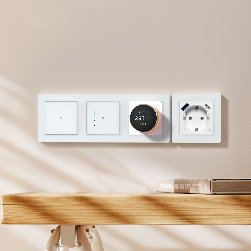 Immax NEO 07539L - Interruttore Smart a 2 pulsanti 230V con Wi-Fi Tuya