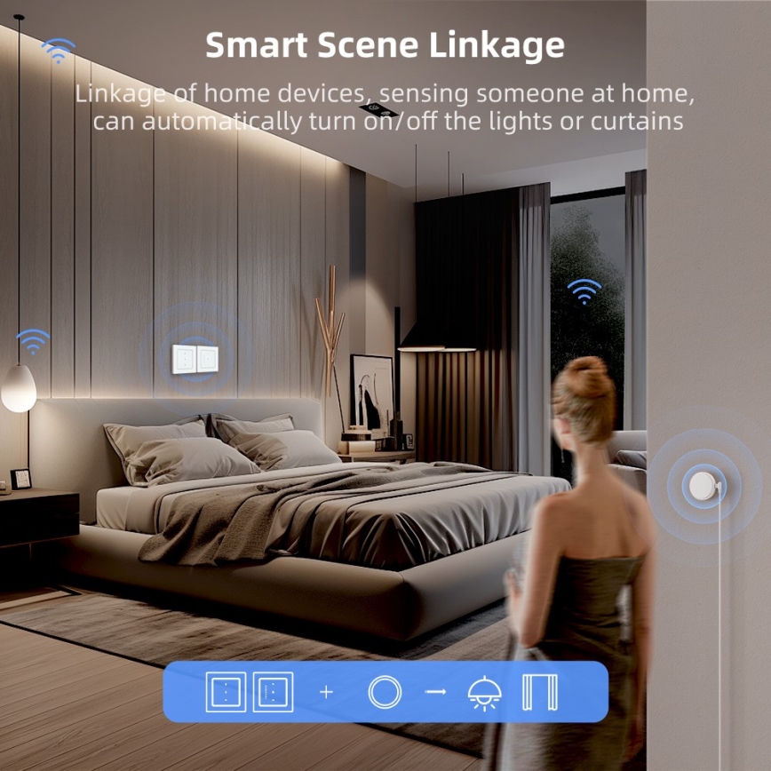 Immax NEO 07551L - Interruttore intelligente per il controllo di tende veneziane e tapparelle 230V