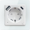 Immax NEO 07552L - Presa smart tipo F 16A/230V + 1xUSB-A+1xUSB C PD 20W Tuya