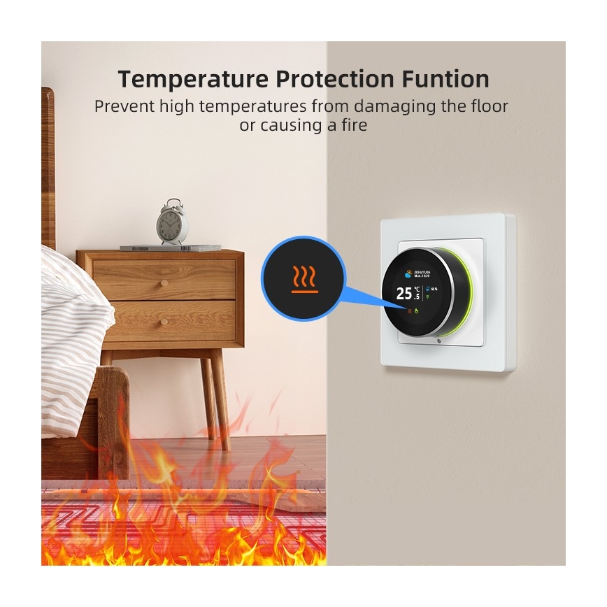 Immax NEO 07555L - Termostato SMART per riscaldamento elettrico a pavimento 230V/16A