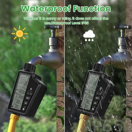 Immax NEO 07556L - Valvola per irrigazione 4xAA IP65 Wi-Fi Tuya