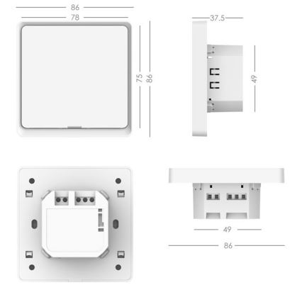 Immax NEO 07569L - Interruttore 1 pulsante SMART 230V Wi-Fi Tuya