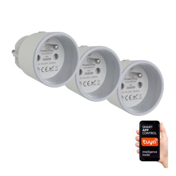 Immax NEO 07715C - SET 3 prese Smart NEO LITE 3680W/230V/16A Wi-Fi Tuya