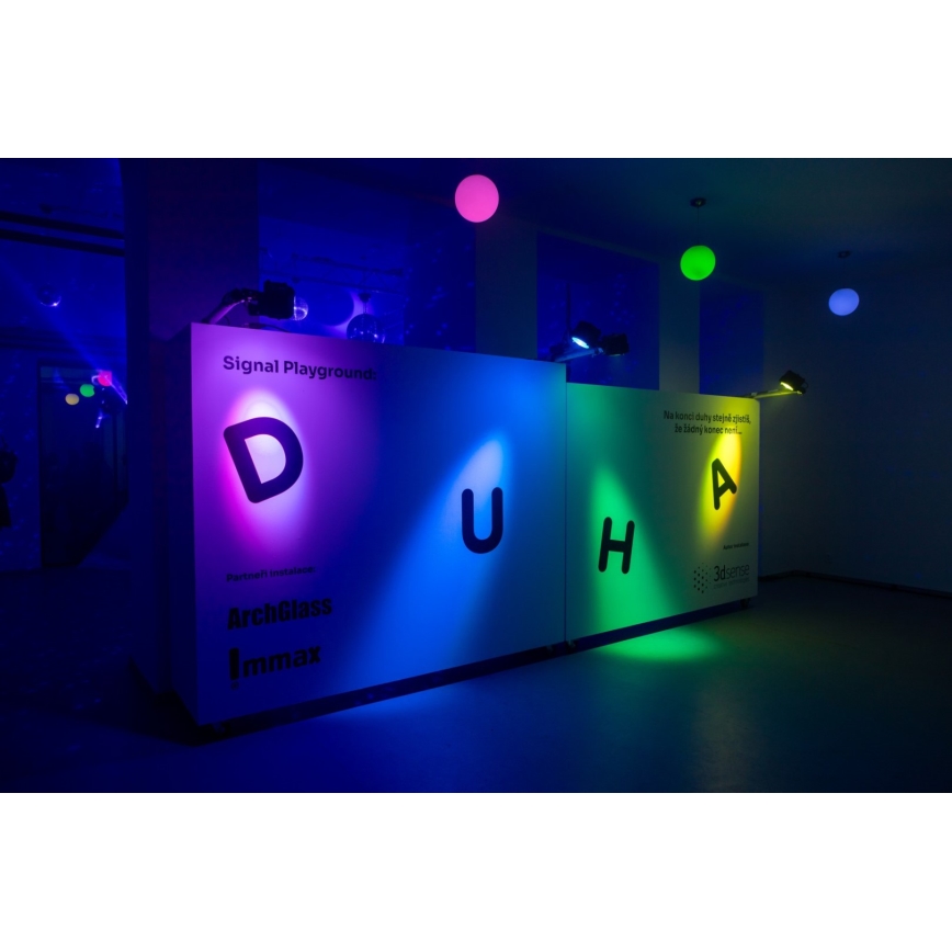 Immax NEO 07724CDO - Confezione da 3 lampadine LED RGB+CCT dimmerabili GU10/4,8W/230V 2700-6500K Wi-Fi Tuya + telecomando