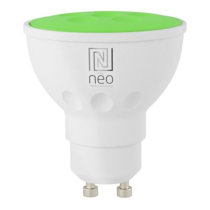 Immax NEO 07724CDO - Confezione da 3 lampadine LED RGB+CCT dimmerabili GU10/4,8W/230V 2700-6500K Wi-Fi Tuya + telecomando