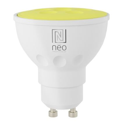 Immax NEO 07724CDO - Confezione da 3 lampadine LED RGB+CCT dimmerabili GU10/4,8W/230V 2700-6500K Wi-Fi Tuya + telecomando