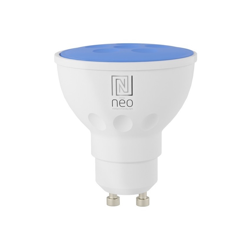 Immax NEO 07724CDO - Confezione da 3 lampadine LED RGB+CCT dimmerabili GU10/4,8W/230V 2700-6500K Wi-Fi Tuya + telecomando