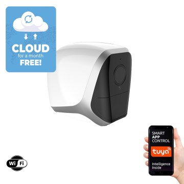 Immax NEO 07727L - Telecamera esterna intelligente con sensore NEO LITE 1080p 5V IP65 5400mAh Wi-Fi Tuya