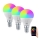 Immax NEO 07745C - SET 3x LED RGB+CCT Lampadina dimmerabile E14/6W/230V 2700-6500K Wi-Fi Tuya