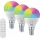 Immax NEO 07745CDO - Set da 3 lampadine LED RGB+CCT dimmerabili E14/6W/230V Wi-Fi + telecomando