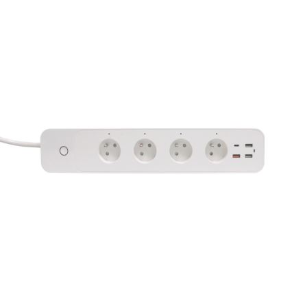 Immax NEO 07771L - Cavo di prolunga NEO LITE Smart 4AC+3xUSB+1xUSB C Wi-Fi Tuya