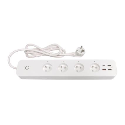 Immax NEO 07771L - Cavo di prolunga NEO LITE Smart 4AC+3xUSB+1xUSB C Wi-Fi Tuya